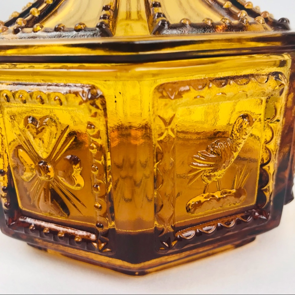 Vintage Amber Imperial Glass Candy Dish - Picture 4 of 15